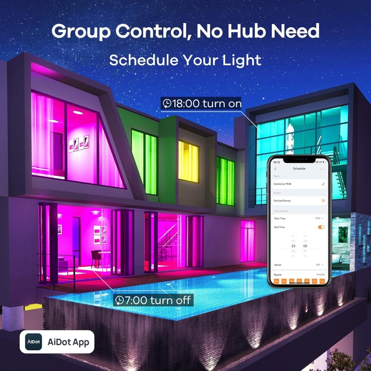 Linkind Smart Light Bulbs, Smart Bulb That Work with Alexa & Google Home, LED Light Bulbs Color Changing, 64 Preset Scenes, Music Sync, A19 E26 2.4GHz RGBTW WiFi Bluetooth Light...
