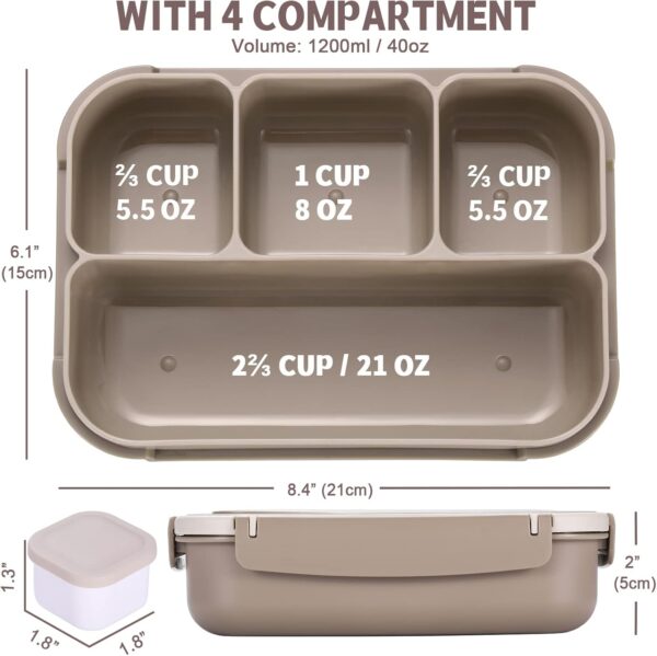 Bento Box Lunch Container with Utensils