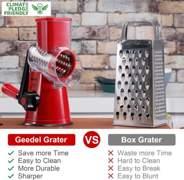 Geedel Rotary Cheese Grater with Blades