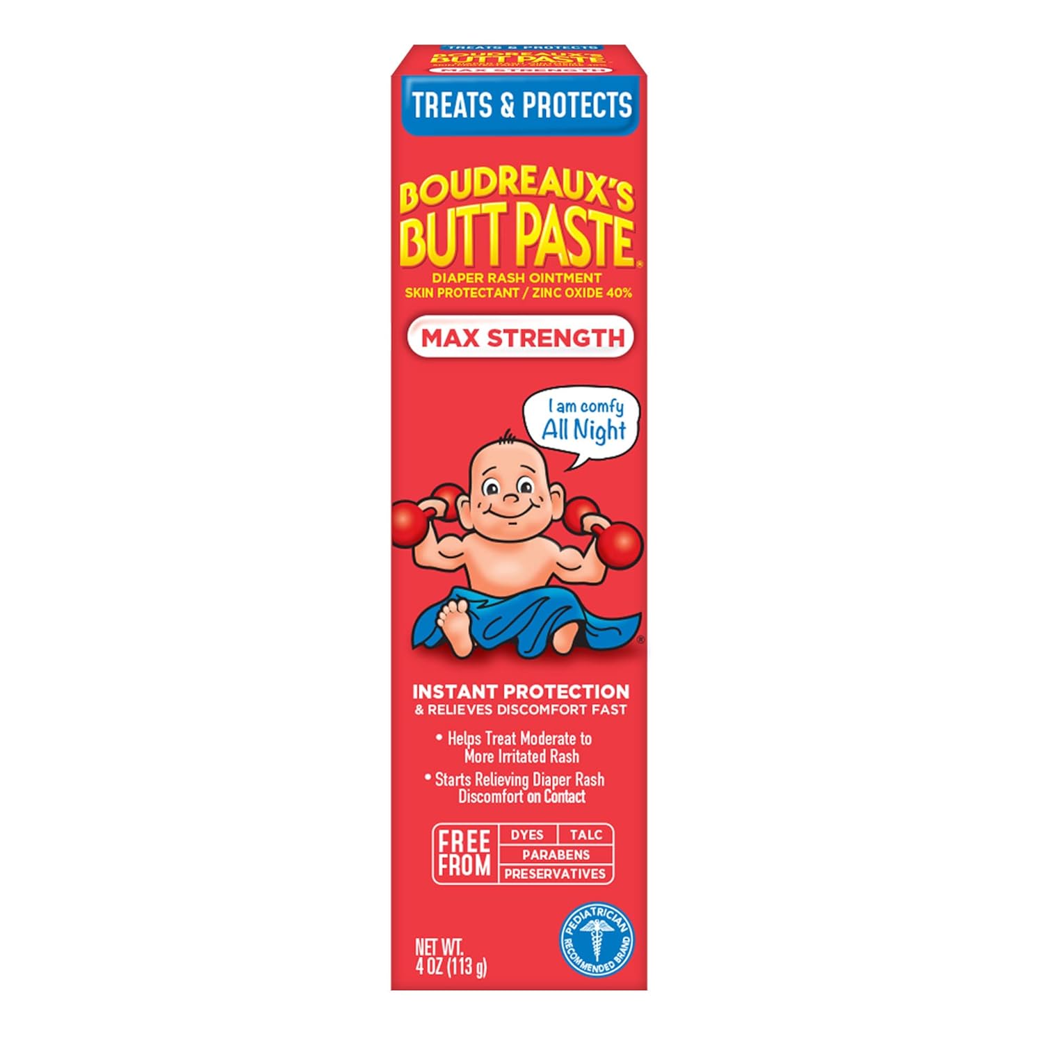 Boudreaux's Butt Paste Maximum Strength Diaper Rash Cream | Fast Relief for Babies 2 Boudreaux's Maximum Strength Diaper Rash Cream