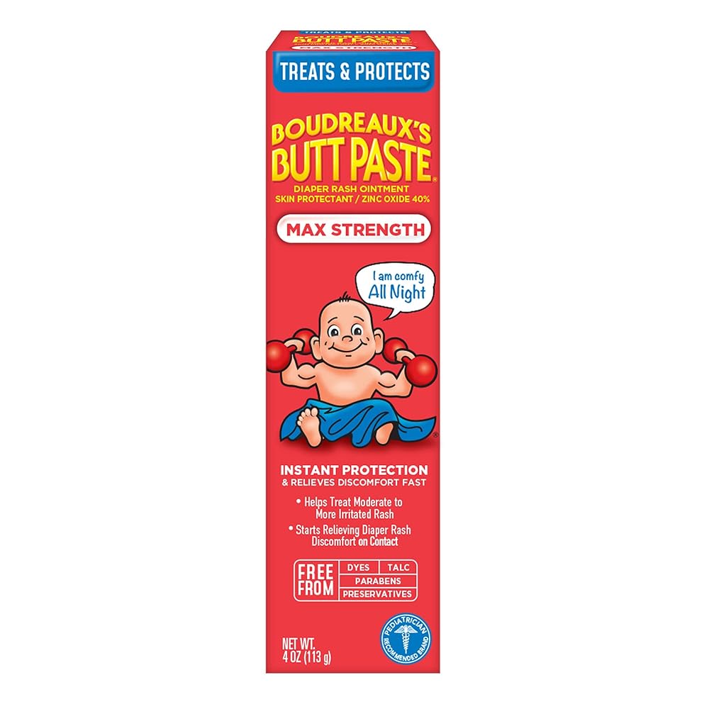 Boudreaux's Butt Paste Maximum Strength Diaper Rash Cream | Fast Relief for Babies 1 Boudreaux's Maximum Strength Diaper Rash Cream