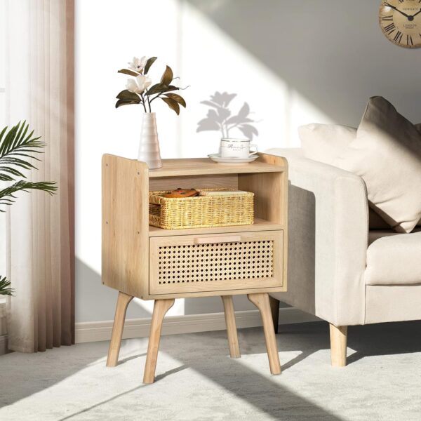 Affiliate Disclosure 8 Lerliuo Boho Rattan Nightstand with Drawer