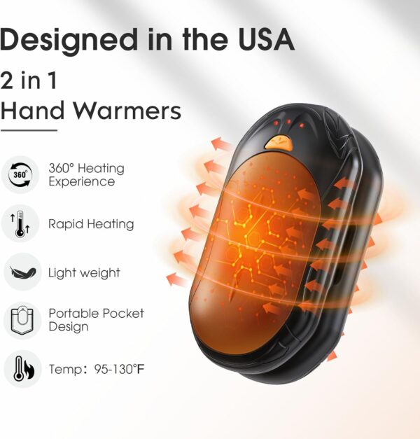 Rechargeable AI Hand Warmers - 2 Pack