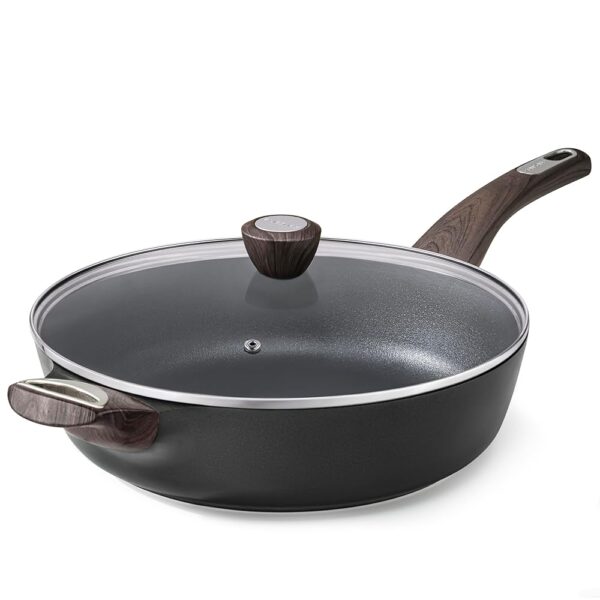 SENSARTE 12-Inch Nonstick Frying Pan with Lid