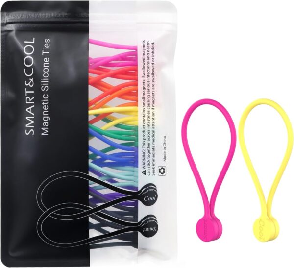 SMART&COOL Silicone Magnetic Cable Ties (20-Pack)