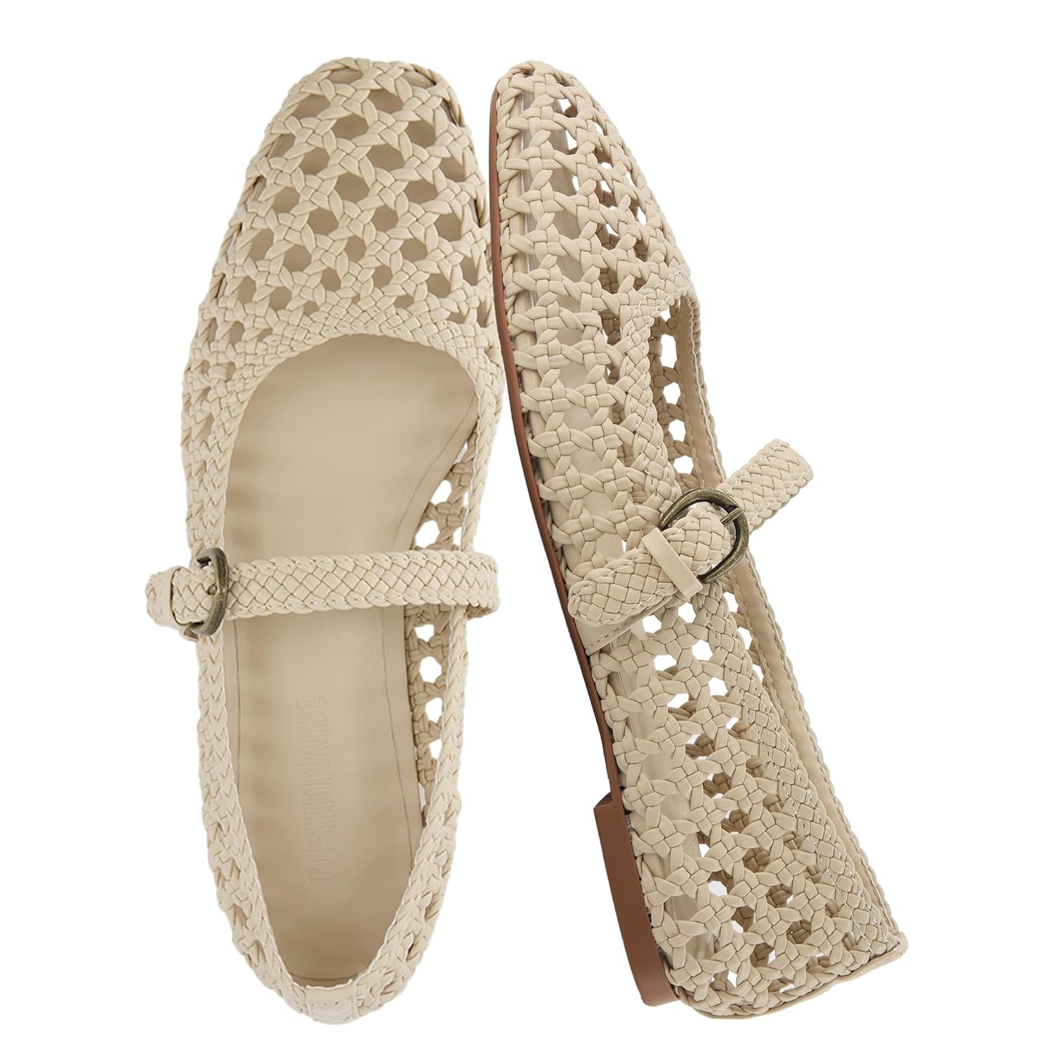 CUSHIONAIRE Women's Hand Woven Mary Jane Flats 1 * CUSHIONAIRE Women's Hand Woven Mary Jane Flats