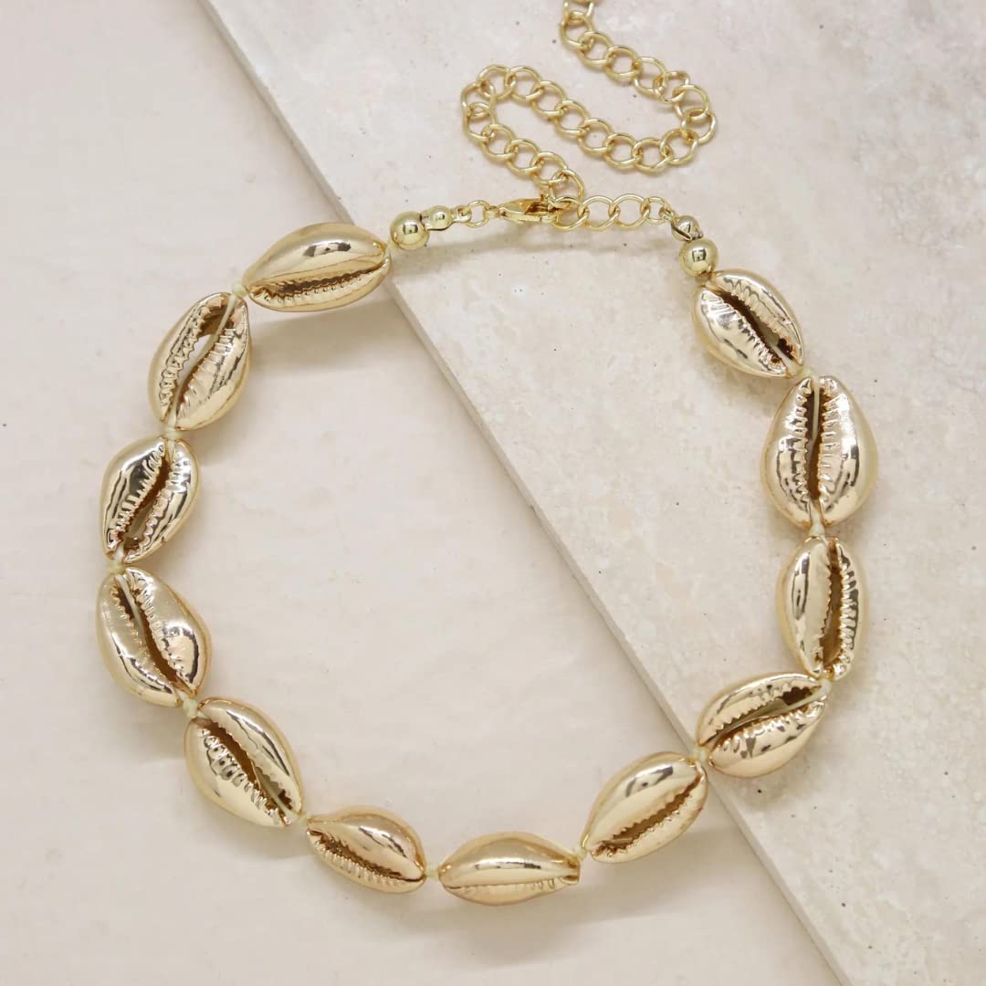 Ettika Gold Cowrie Shell Choker Necklace 4 * Ettika Gold Cowrie Shell Choker Necklace