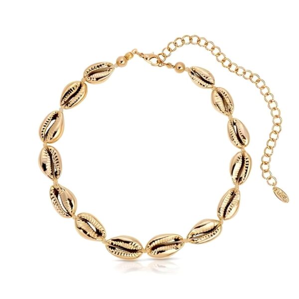 * Ettika Gold Cowrie Shell Choker Necklace