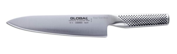 Global G-2-8 Chef's Knife: Custom Engraved Heirloom" or "Global Custom Engraved G-2-8 Chef's Knife