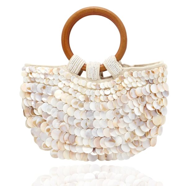 * **Miuco Handmade Seashell Beaded Clutch Bag** (6 words)