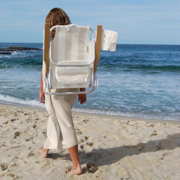 * SUNNYLiFE Deluxe Beach Chair - Oyster Stripe