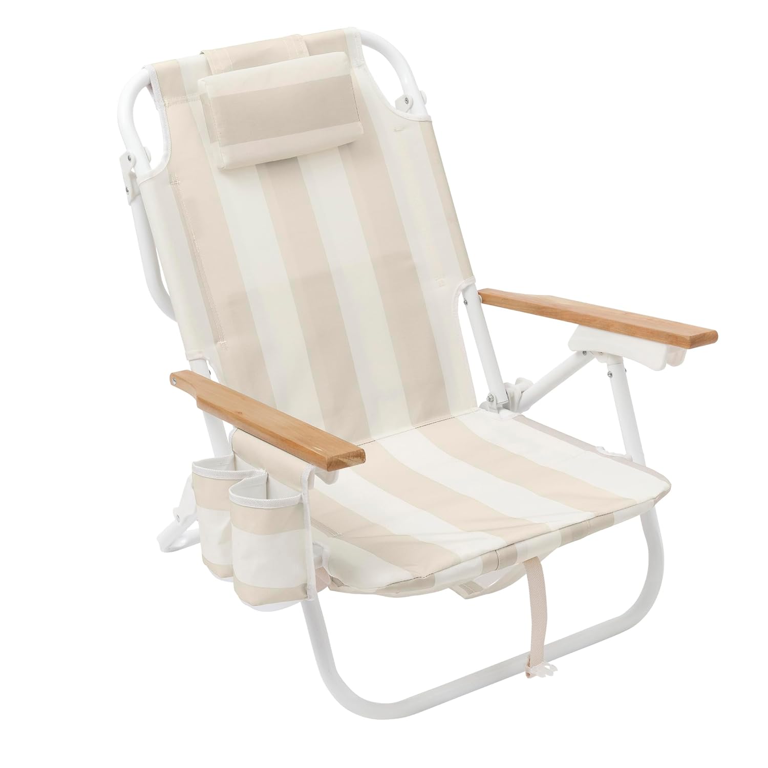 SUNNYLiFE Deluxe Beach Chair - Oyster Stripe 1 * SUNNYLiFE Deluxe Beach Chair - Oyster Stripe