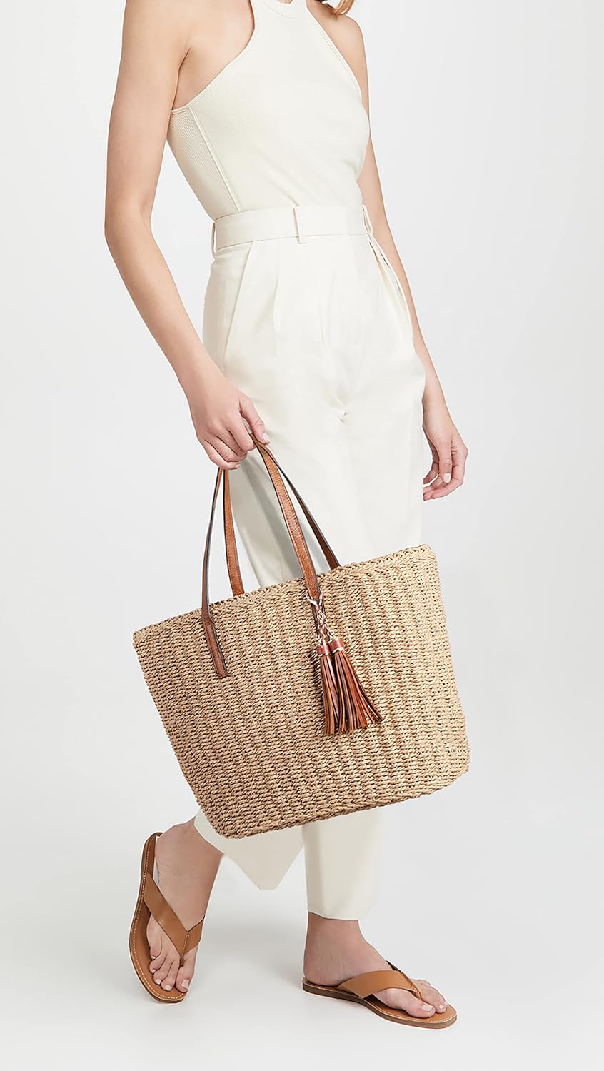 YXILEE Women's M Size Woven Straw Tote Bag 4 * YXILEE Women's M Size Woven Straw Tote Bag