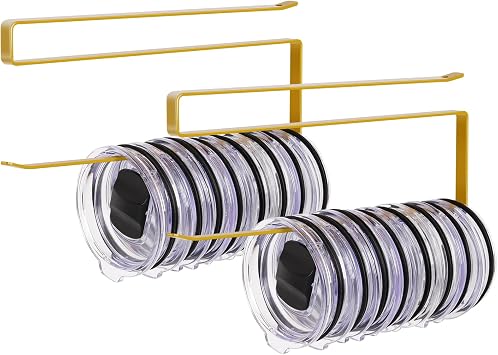 * **2 Pack Horizontal Tumbler Lid Organizer Hooks**