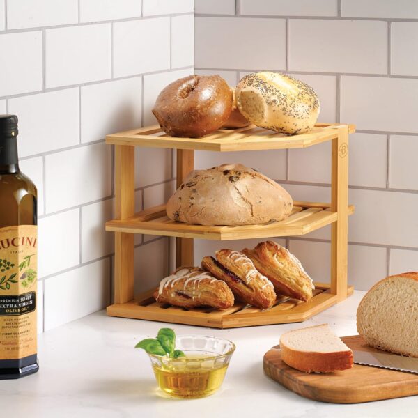 * Bambüsi 3-Tier Bamboo Corner Cabinet Organizer
