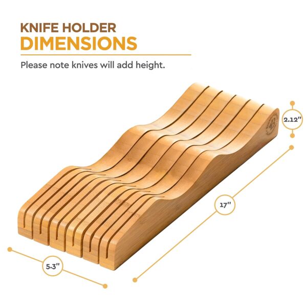 * Bambüsi Bamboo 16-Slot Knife Drawer Organizer