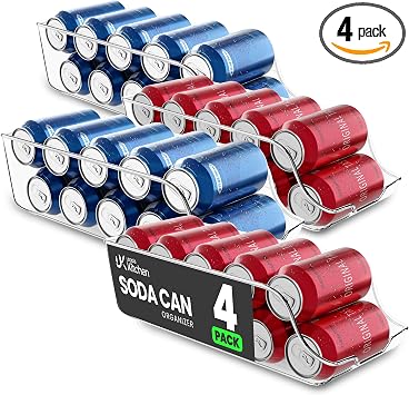 * Utopia Clear Soda Can Organizer & Dispenser (Set of 4)