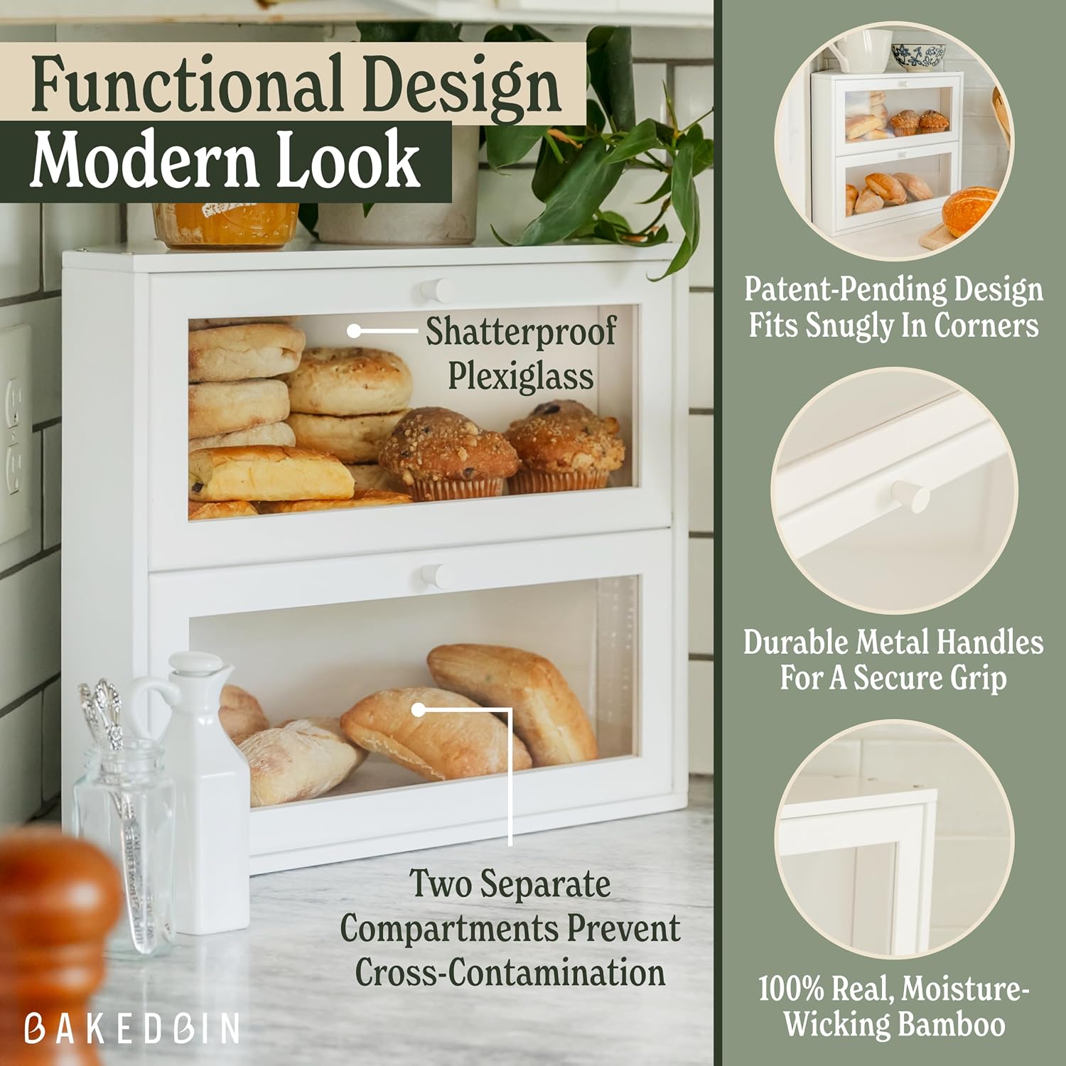 Airtight Double Layer Corner Bread Box 4 Airtight Double Layer Corner Bread Box**