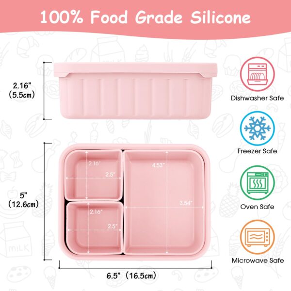 * **Kids Reusable Silicone Bento Lunch Box** (6 words)